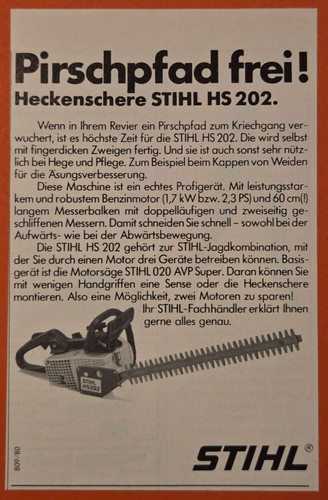 Stihl heckenschere hs 202 - hs,